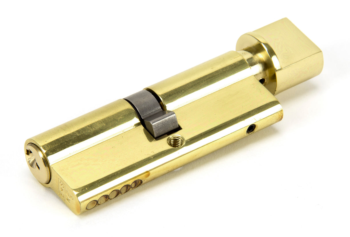 From The Anvil - Lacquered Brass 40/40 5pin Euro Cylinder/Thumbturn KA | Sku. 46275 | Trade Door Handles.