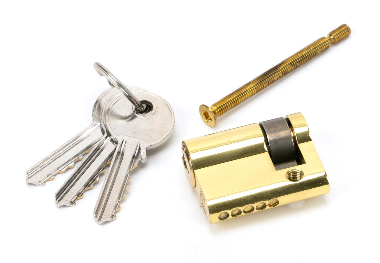 From The Anvil - Lacquered Brass 30/10 5pin Single Cylinder | Sku. 46278 | Trade Door Handles.