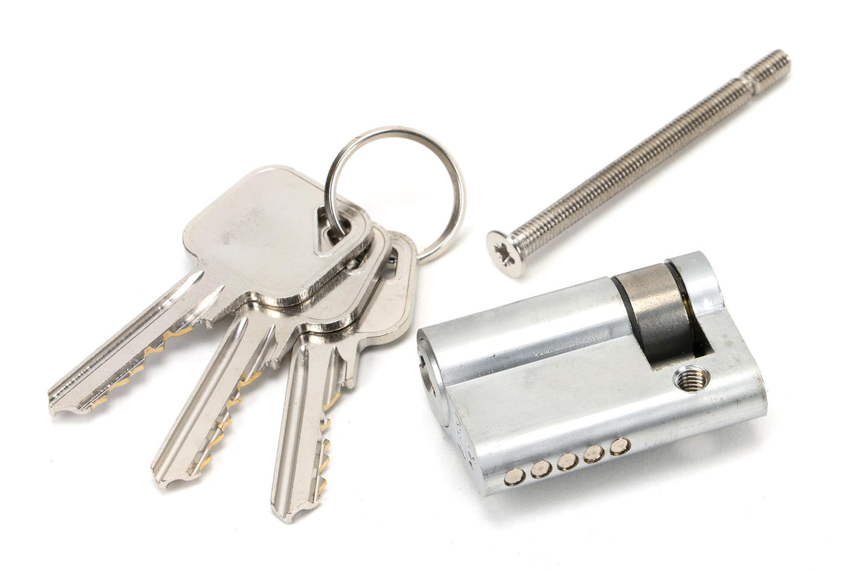 From The Anvil - Satin Chrome 35/10 5pin Single Cylinder | Sku. 46283 | Trade Door Handles.