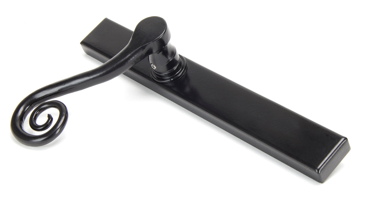 From The Anvil - Black Monkeytail Slimline Lever Espag. Latch Set - LH | Sku. 46397L | Trade Door Handles.