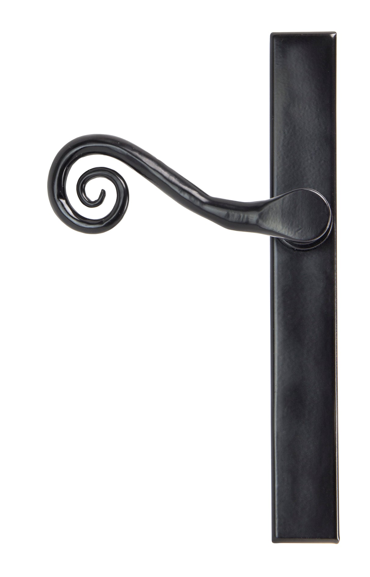 From The Anvil - Black Monkeytail Slimline Lever Espag. Latch Set - LH | Sku. 46397L | Trade Door Handles.