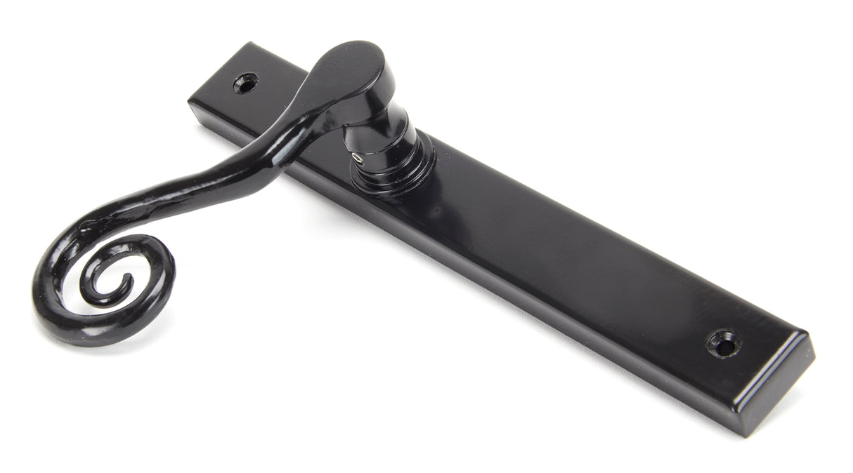 From The Anvil - Black Monkeytail Slimline Lever Espag. Latch Set - RH | Sku. 46397R | Trade Door Handles.
