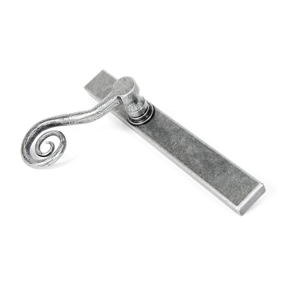 From The Anvil - Pewter Monkeytail Slimline Lever Espag. Latch Set - LH | Sku. 46398L | Trade Door Handles.