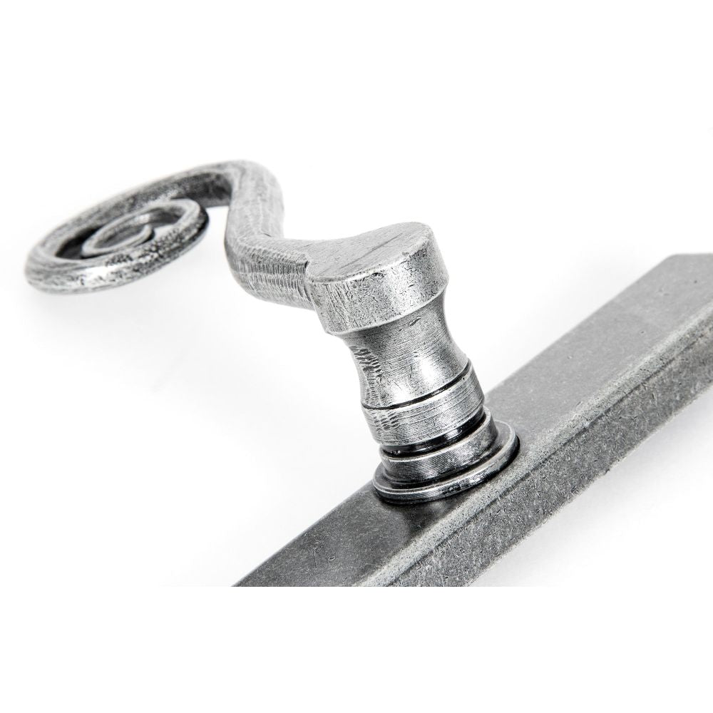 From The Anvil - Pewter Monkeytail Slimline Lever Espag. Latch Set - LH | Sku. 46398L | Trade Door Handles.
