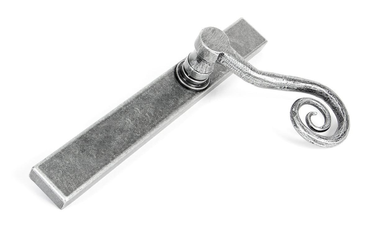 From The Anvil - Pewter Monkeytail Slimline Lever Espag. Latch - RH | Sku. 46398R | Trade Door Handles.
