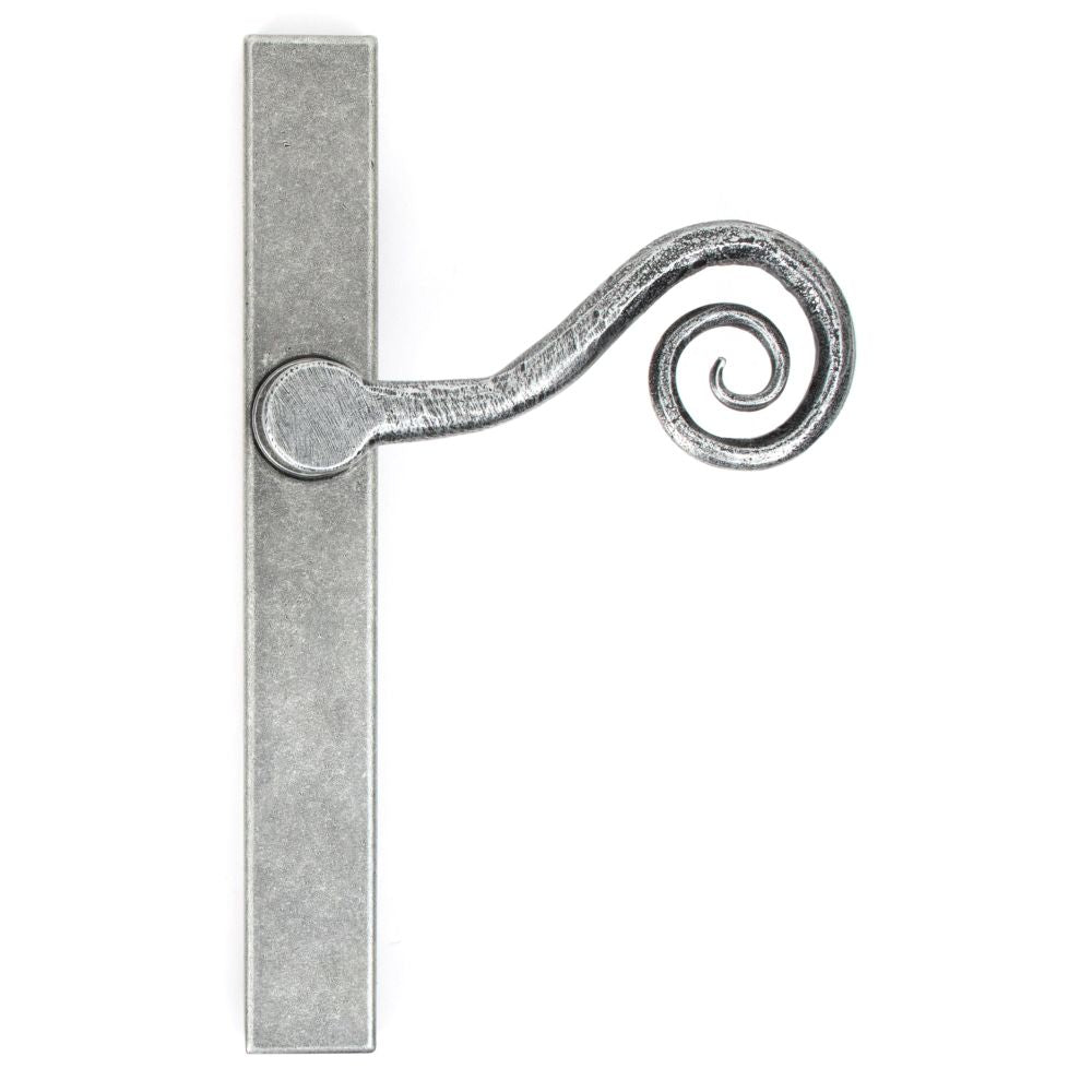 From The Anvil - Pewter Monkeytail Slimline Lever Espag. Latch - RH | Sku. 46398R | Trade Door Handles.