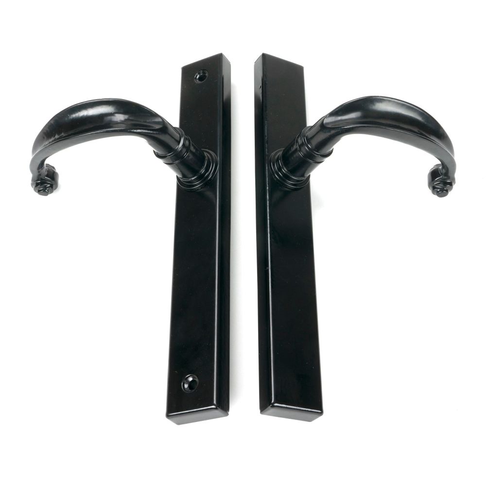 From The Anvil - Black Cottage Slimline Lever Espag. Latch Set | Sku. 46400 | Trade Door Handles.