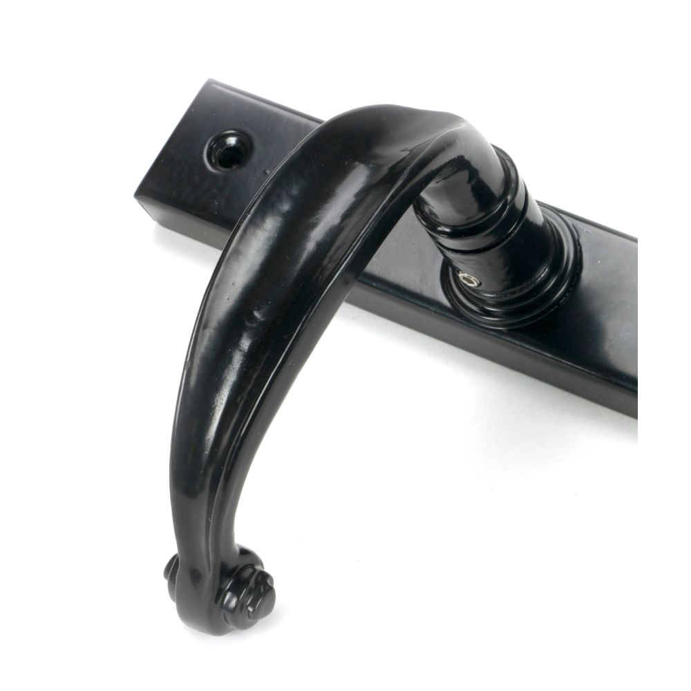 From The Anvil - Black Cottage Slimline Lever Espag. Latch Set | Sku. 46400 | Trade Door Handles.