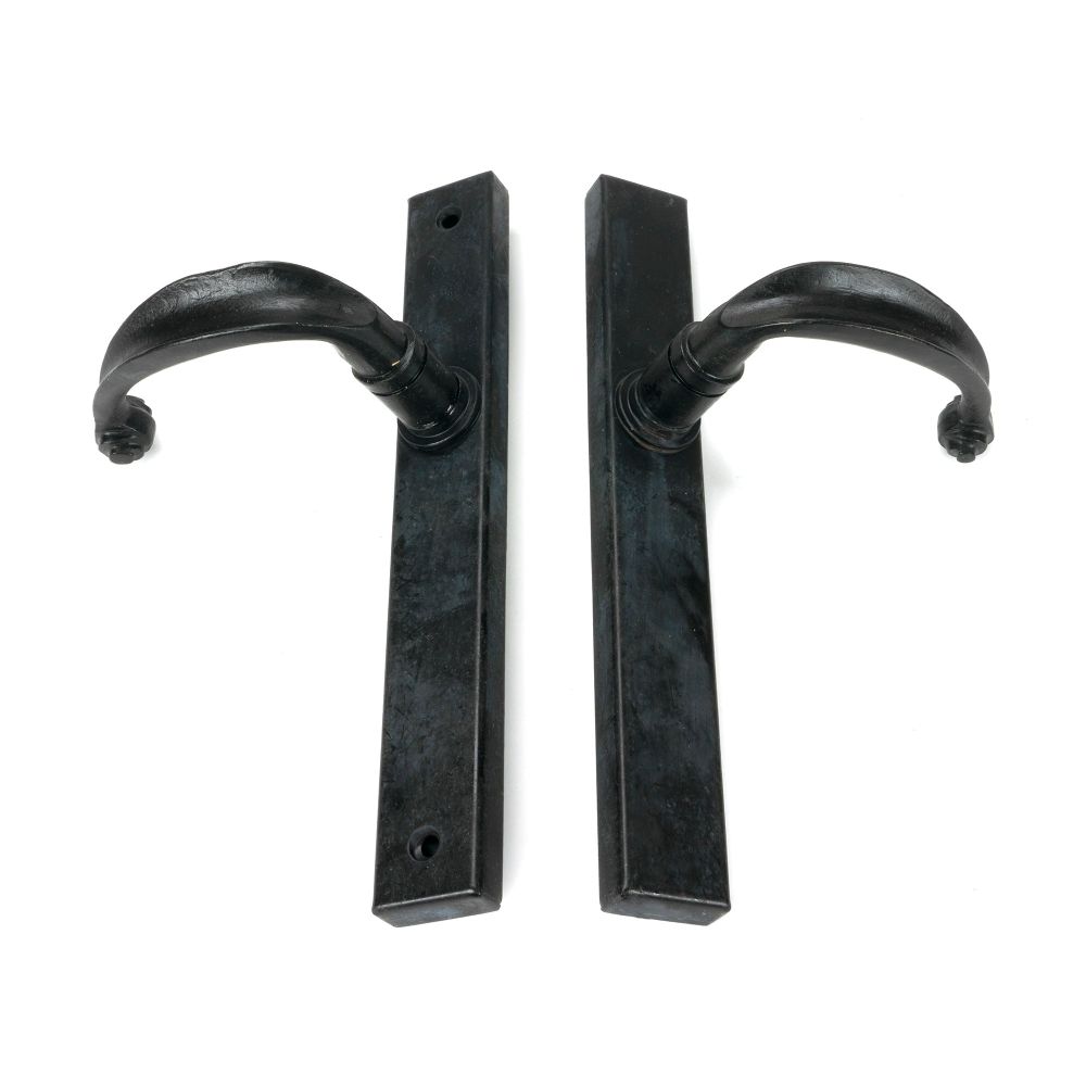 From The Anvil - External Beeswax Cottage Slimline Lever Espag. Latch Set | Sku. 46402 | Trade Door Handles.