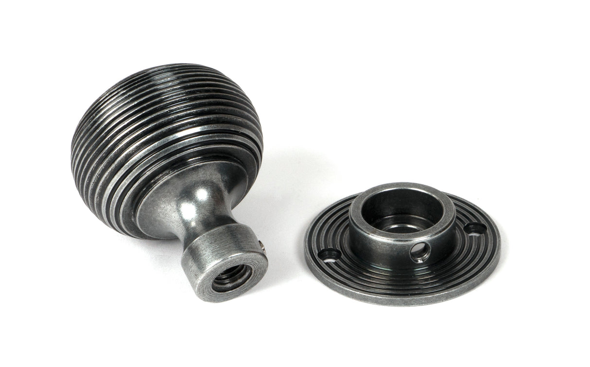 From The Anvil - Pewter Heavy Beehive Mortice/Rim Knob Set | Sku. 46403 | Trade Door Handles.