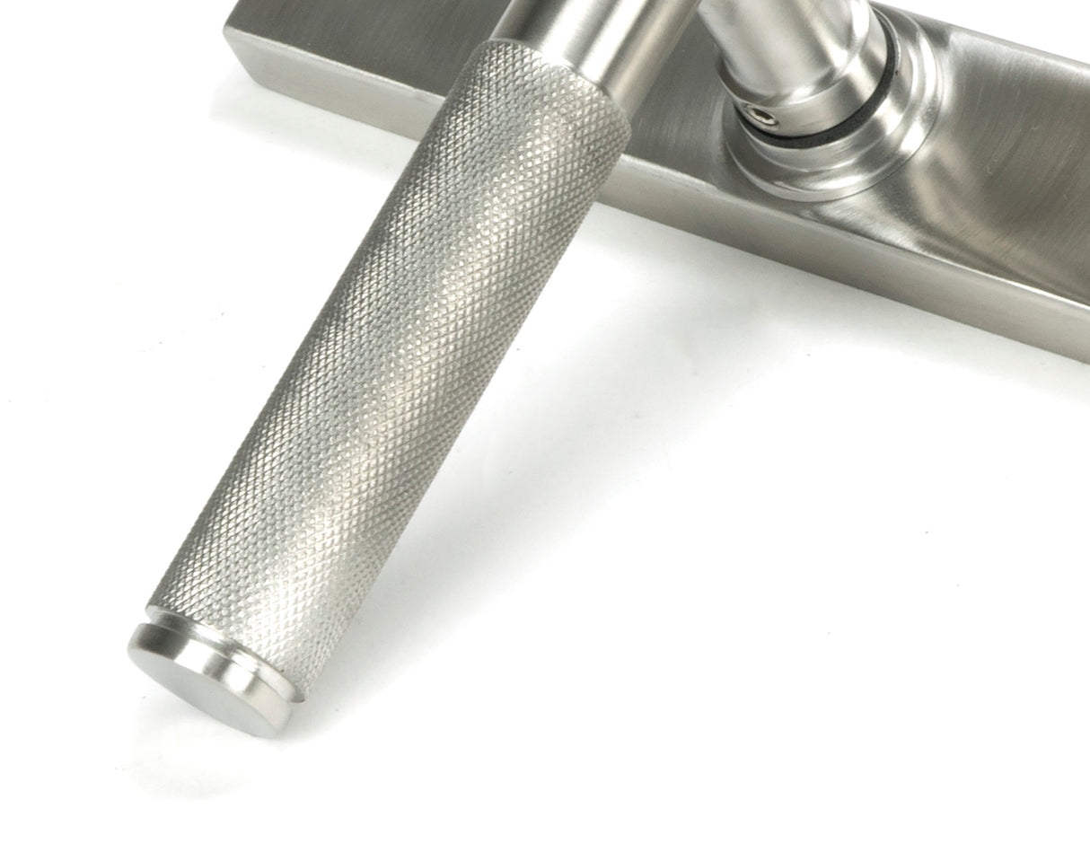 From The Anvil - Satin Marine SS (316) Brompton Slimline Lever Espag. Latch Set | Sku. 46409 | Trade Door Handles.