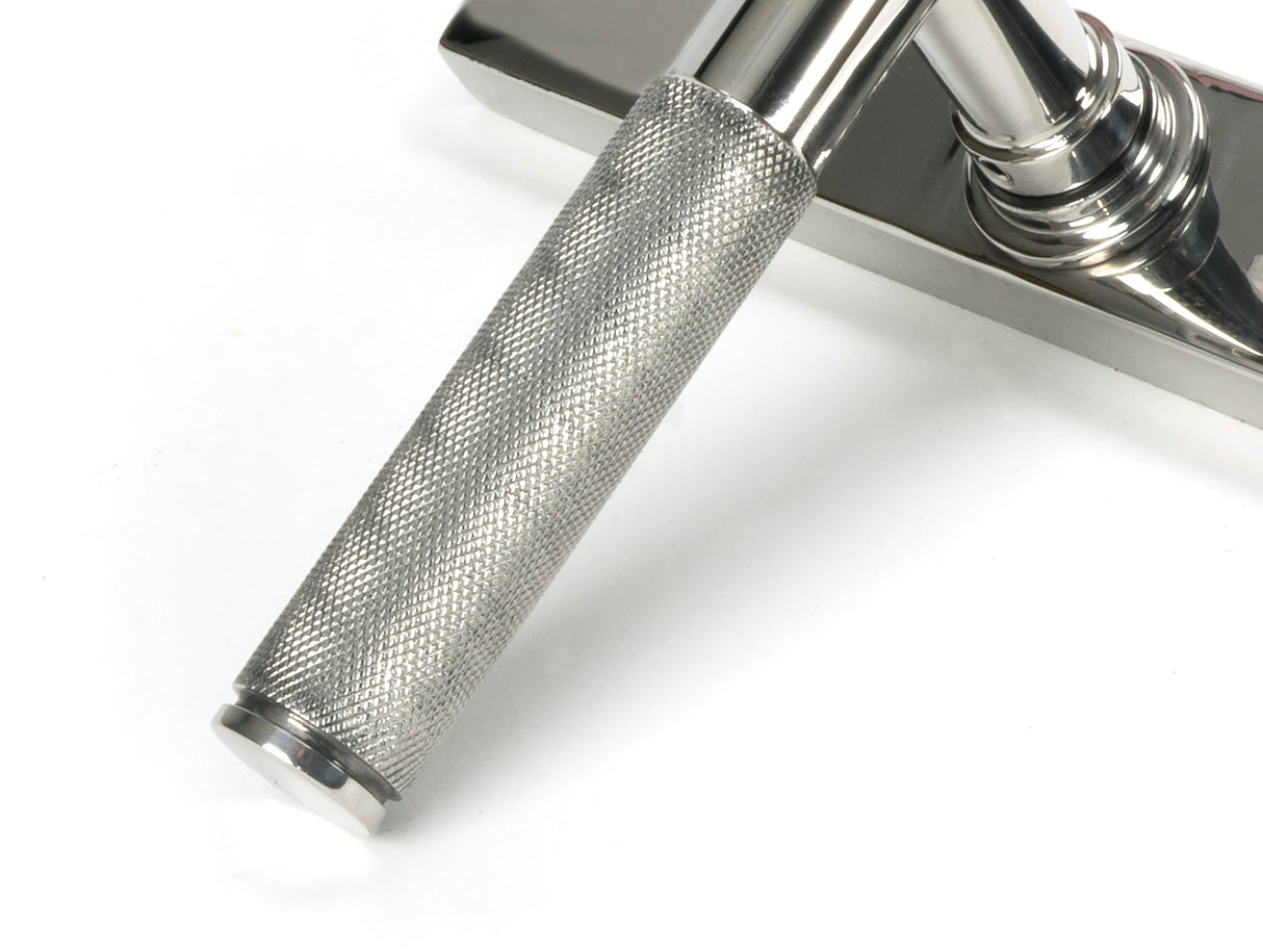 From The Anvil - Polished Marine SS (316) Brompton Slimline Lever Espag. Latch Set | Sku. 46410 | Trade Door Handles.