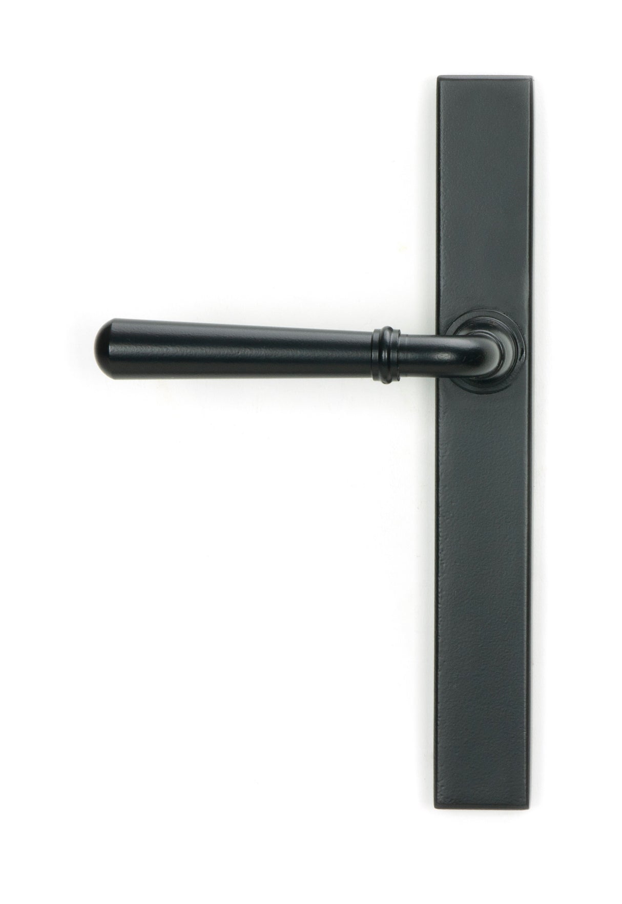 From The Anvil - Matt Black Newbury Slimline Lever Espag. Latch Set | Sku. 46411 | Trade Door Handles.