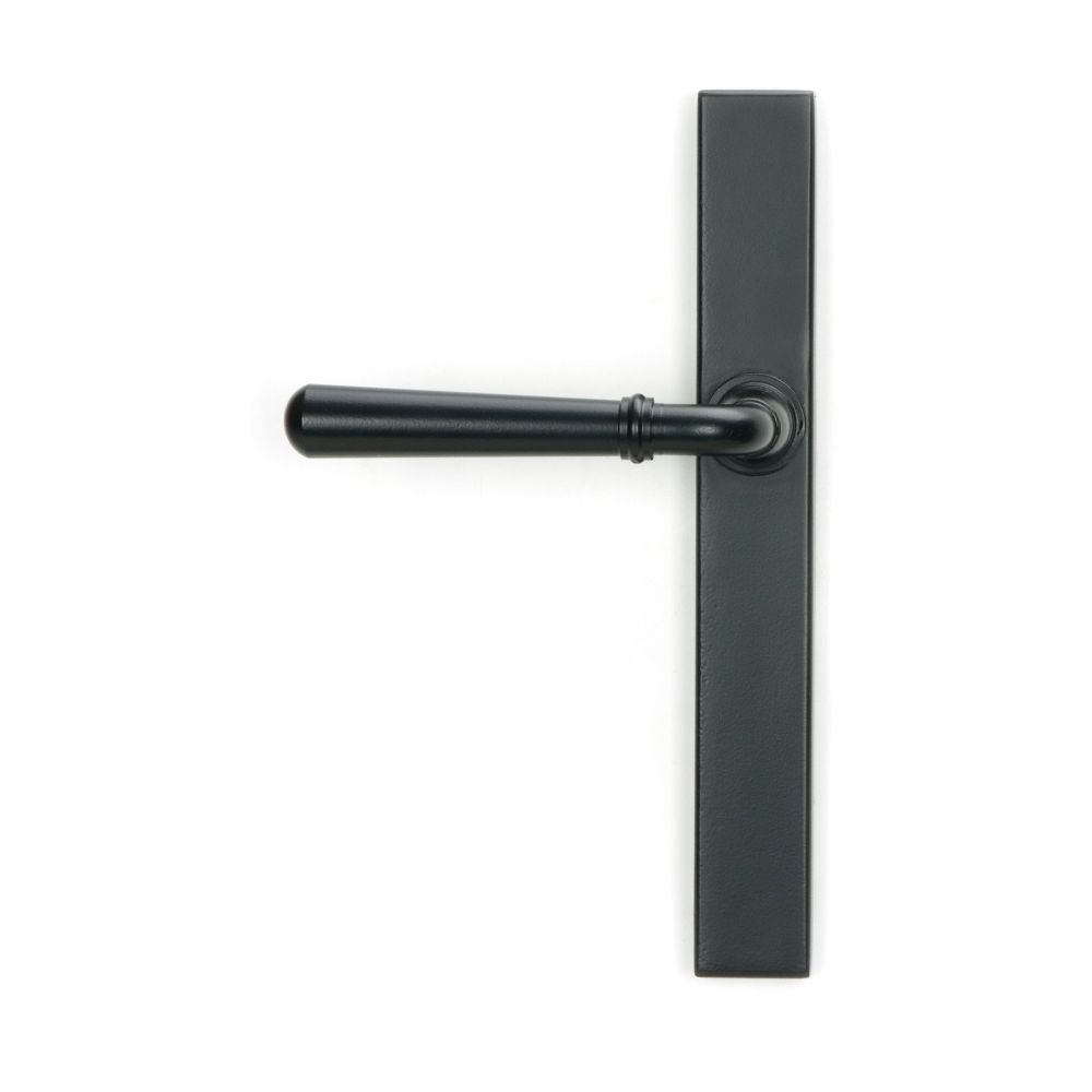 From The Anvil - Matt Black Newbury Slimline Lever Espag. Latch Set | Sku. 46411 | Trade Door Handles.