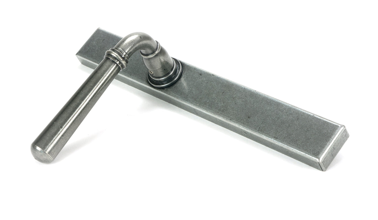 From The Anvil - Pewter Newbury Slimline Lever Espag. Latch Set | Sku. 46412 | Trade Door Handles.