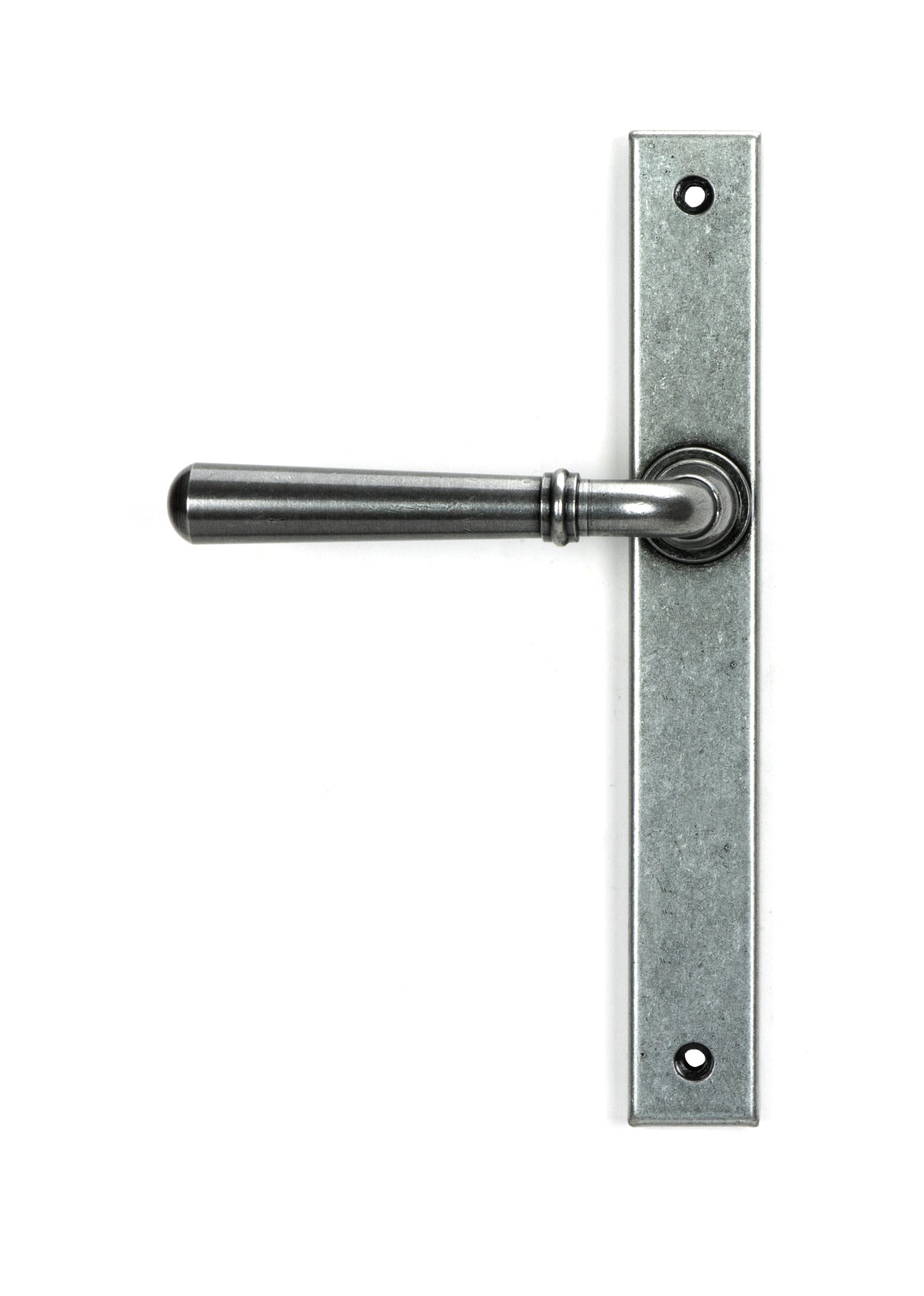 From The Anvil - Pewter Newbury Slimline Lever Espag. Lock Set | Sku. 46414 | Trade Door Handles.