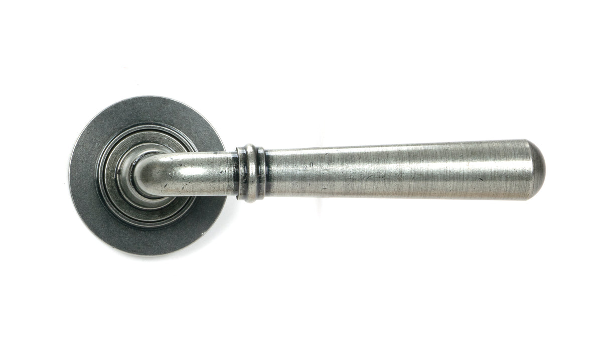 From The Anvil - Pewter Newbury Lever on Rose Set (Plain) | Sku. 46463 | Trade Door Handles.