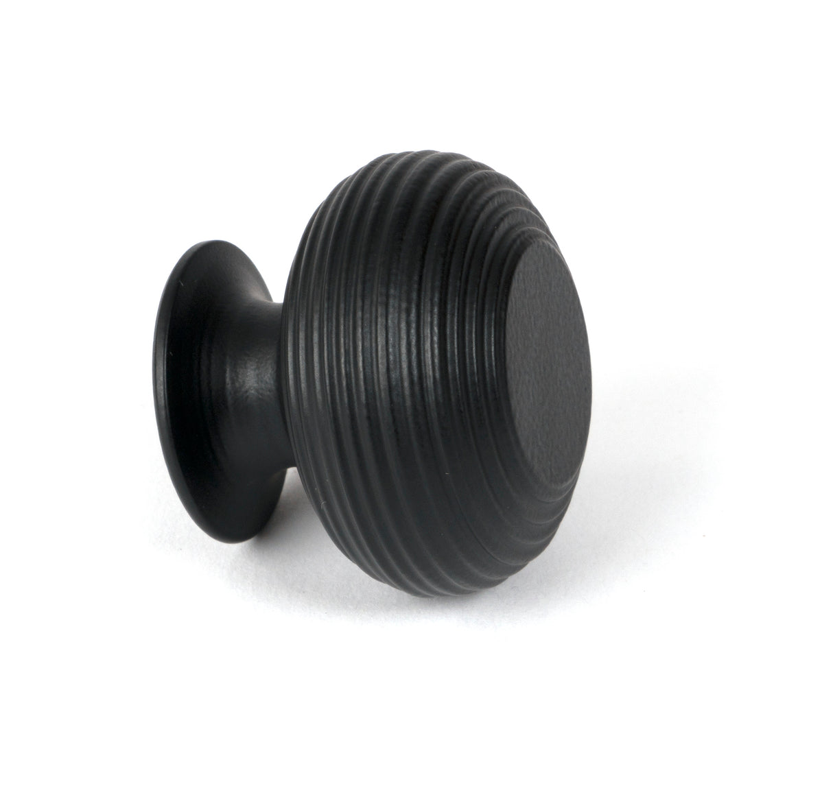 From The Anvil - Matt Black Beehive Cabinet Knob 40mm | Sku. 46468 | Trade Door Handles.