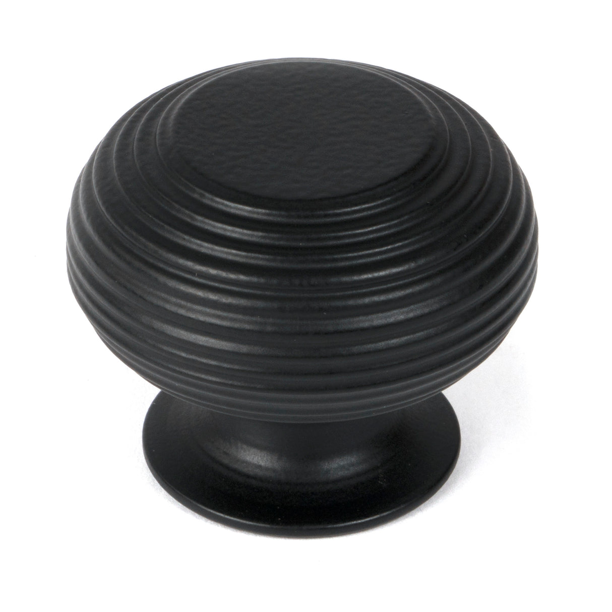From The Anvil - Matt Black Beehive Cabinet Knob 40mm | Sku. 46468 | Trade Door Handles.