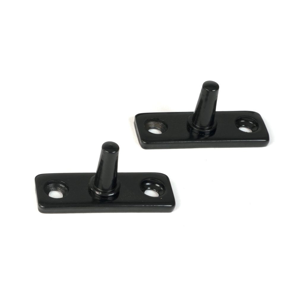 From The Anvil - Black 10" Hammered Newbury Stay | Sku. 46478 | Trade Door Handles.