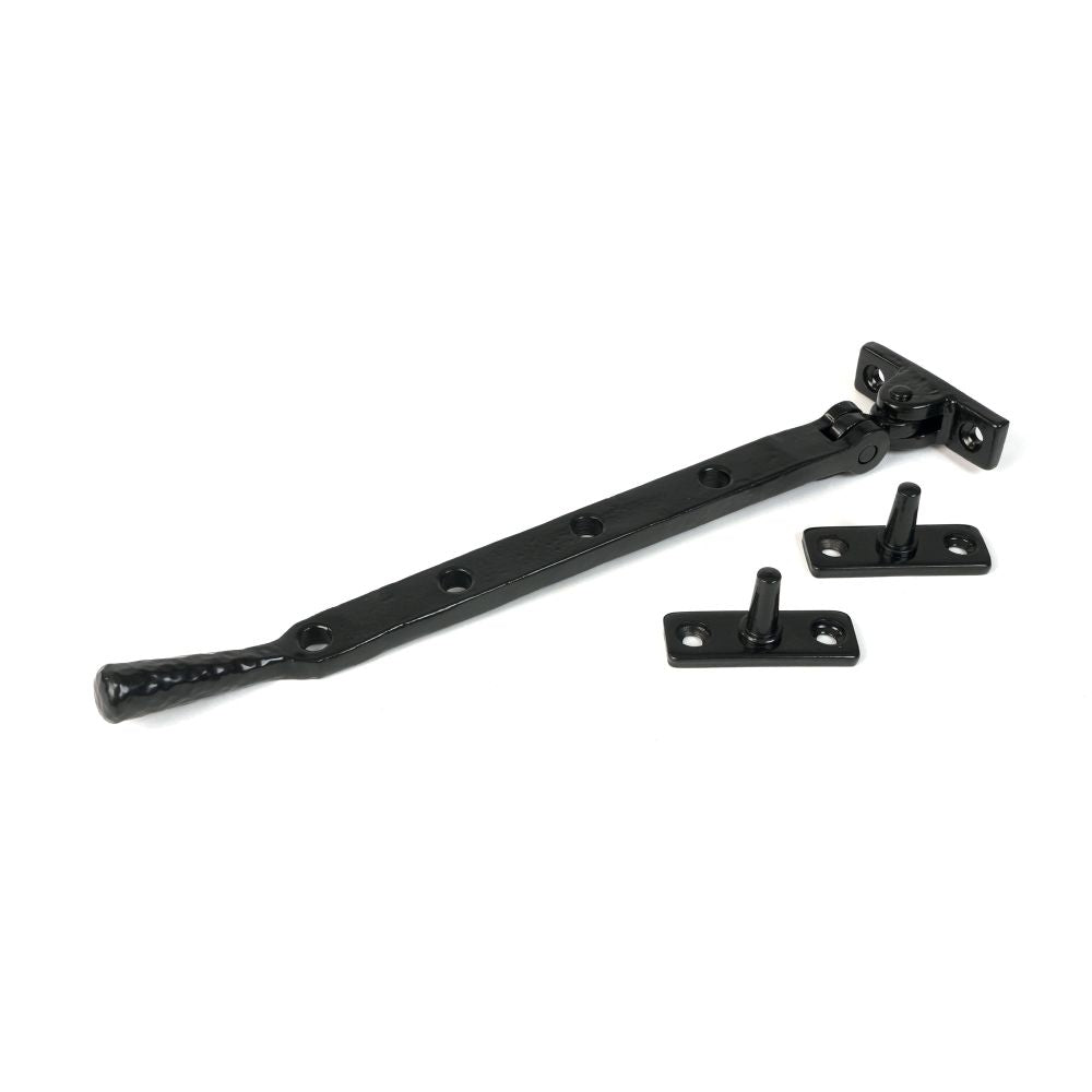 From The Anvil - Black 10" Hammered Newbury Stay | Sku. 46478 | Trade Door Handles.