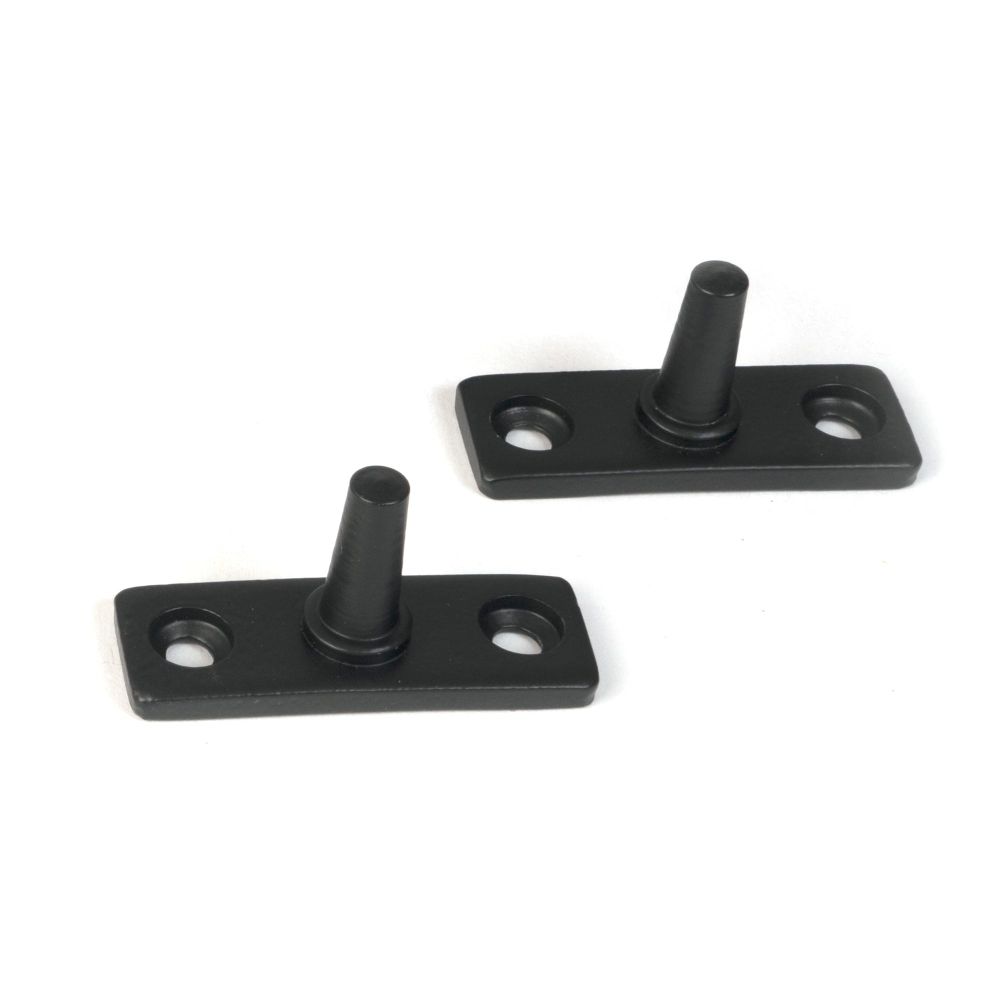 From The Anvil - Matt Black 10" Hammered Newbury Stay | Sku. 46479 | Trade Door Handles.