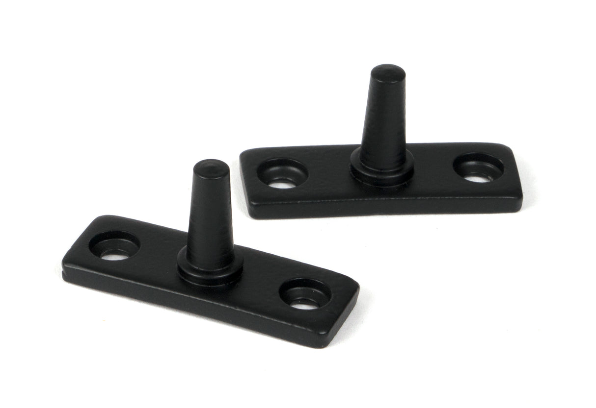 From The Anvil - Matt Black 12" Hammered Newbury Stay | Sku. 46482 | Trade Door Handles.