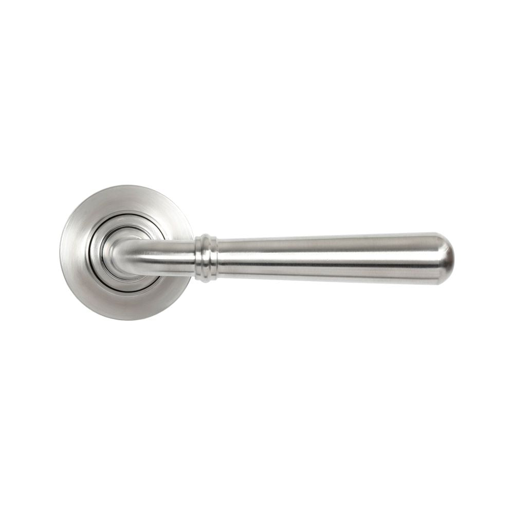 From The Anvil - Satin Marine SS (316) Newbury Lever on Rose Set (Plain) | Sku. 46510 | Trade Door Handles.