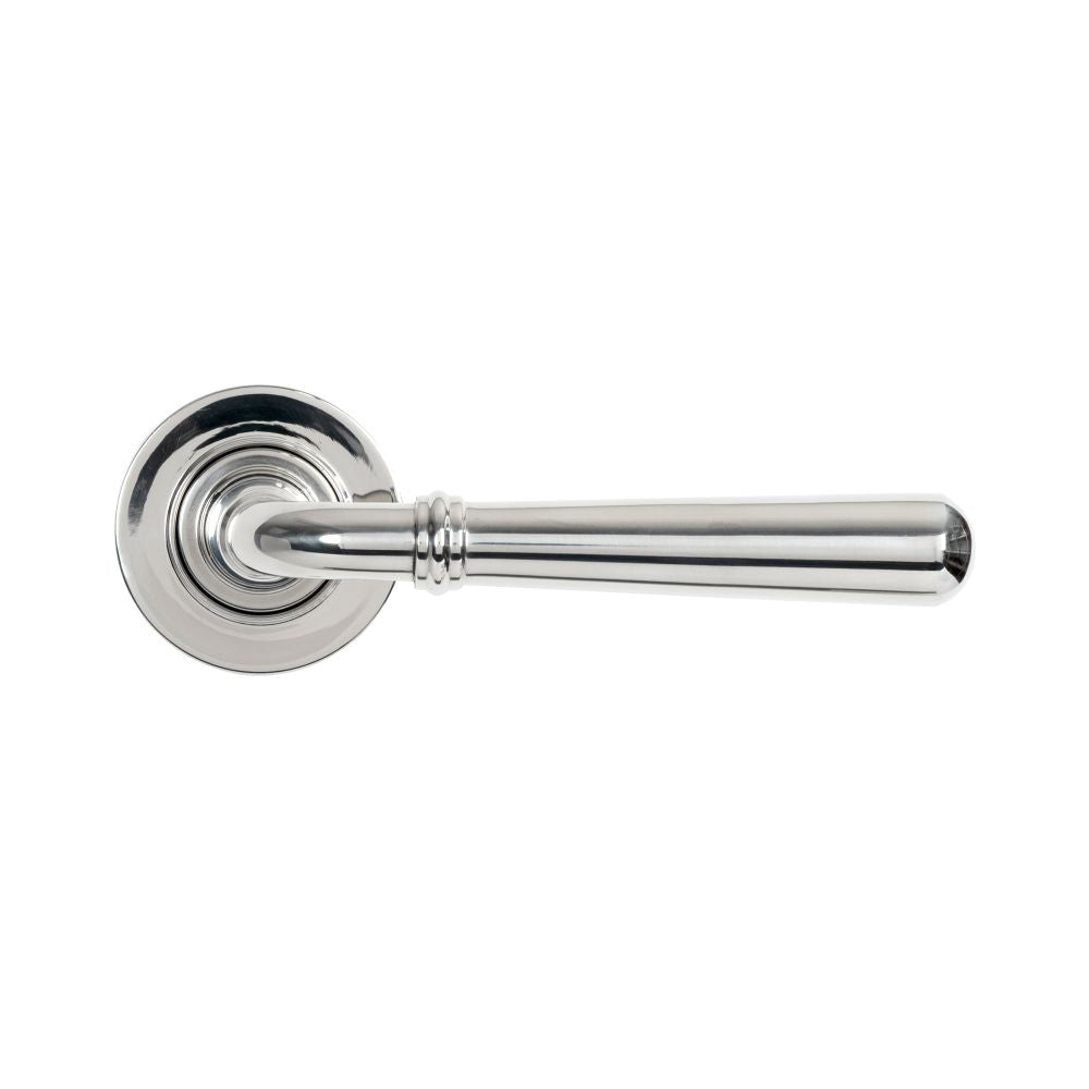 From The Anvil - Polished Marine SS (316) Newbury Lever on Rose Set (Plain) | Sku. 46514 | Trade Door Handles.