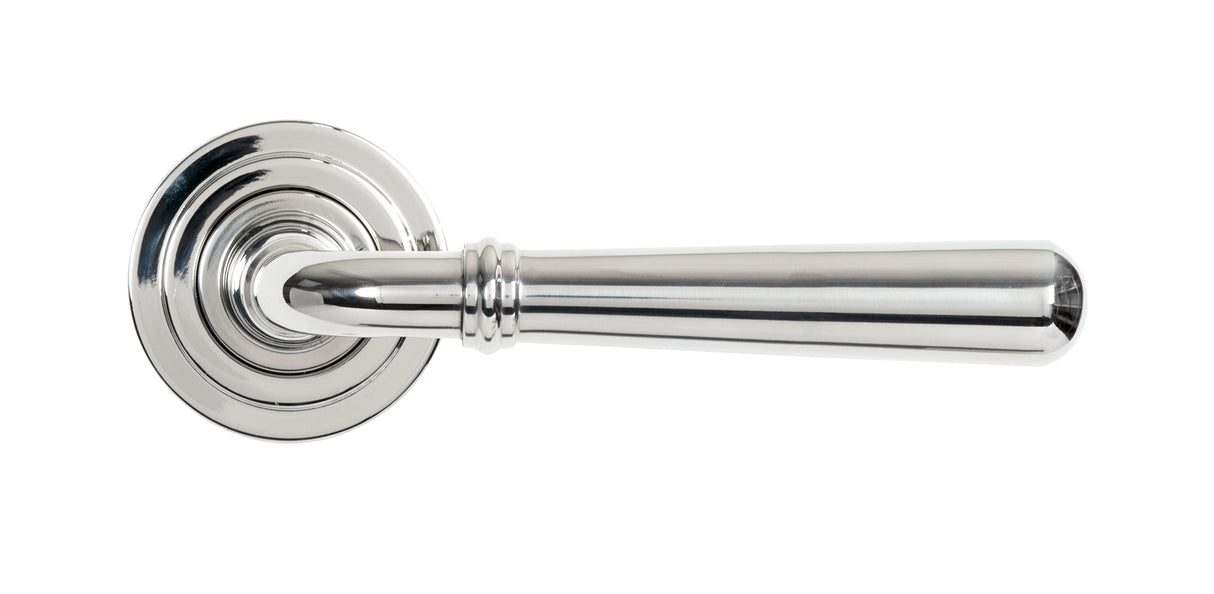 From The Anvil - Polished Marine SS (316) Newbury Lever on Rose Set (Art Deco) - Unsprung | Sku. 46541 | Trade Door Handles.