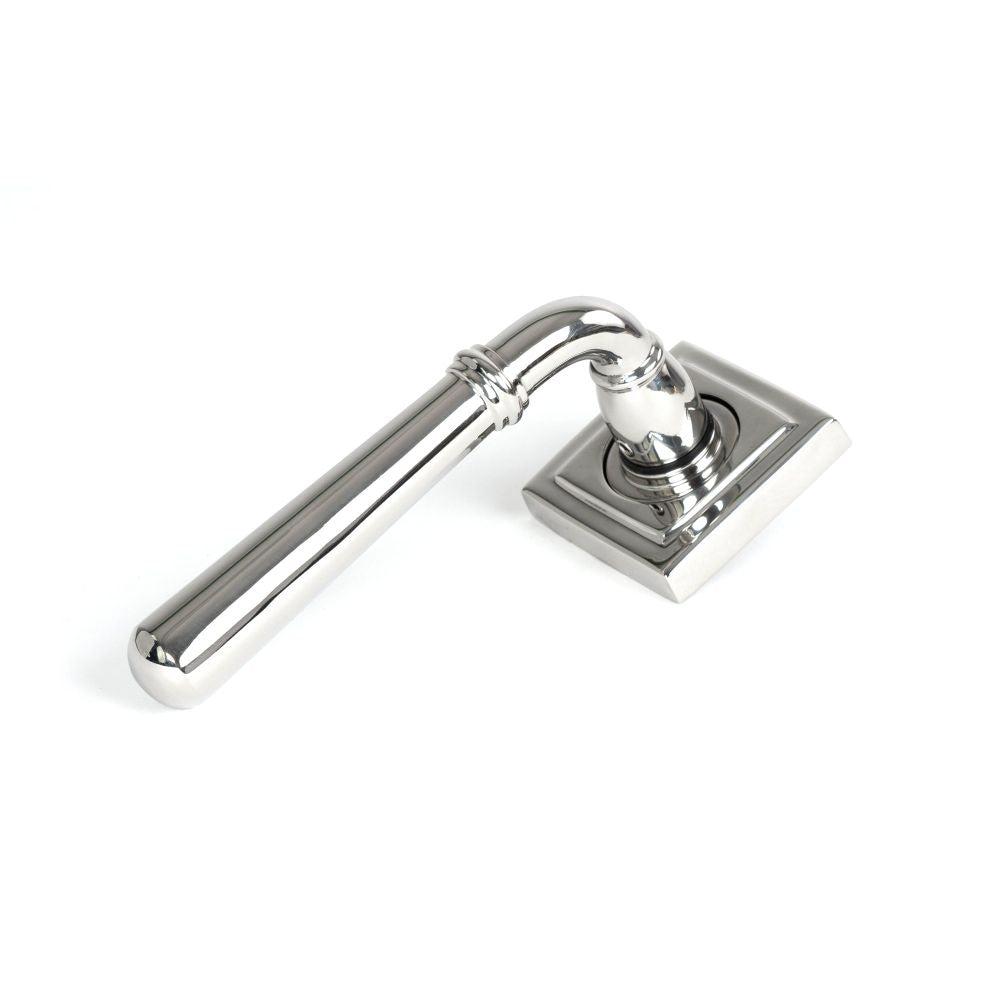 From The Anvil - Polished Marine SS (316) Newbury Lever on Rose Set (Square) - Unsprung | Sku. 46543 | Trade Door Handles.