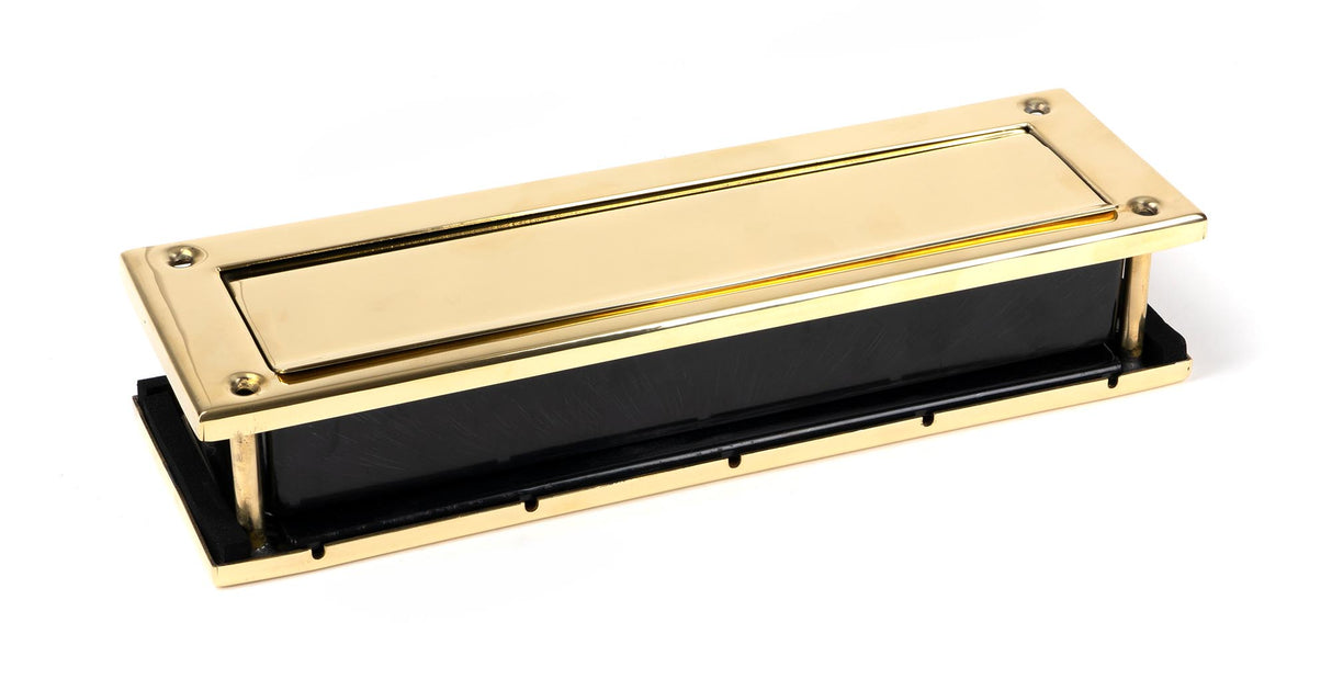 From The Anvil - Polished Brass Traditional Letterbox | Sku. 46549 | Trade Door Handles.