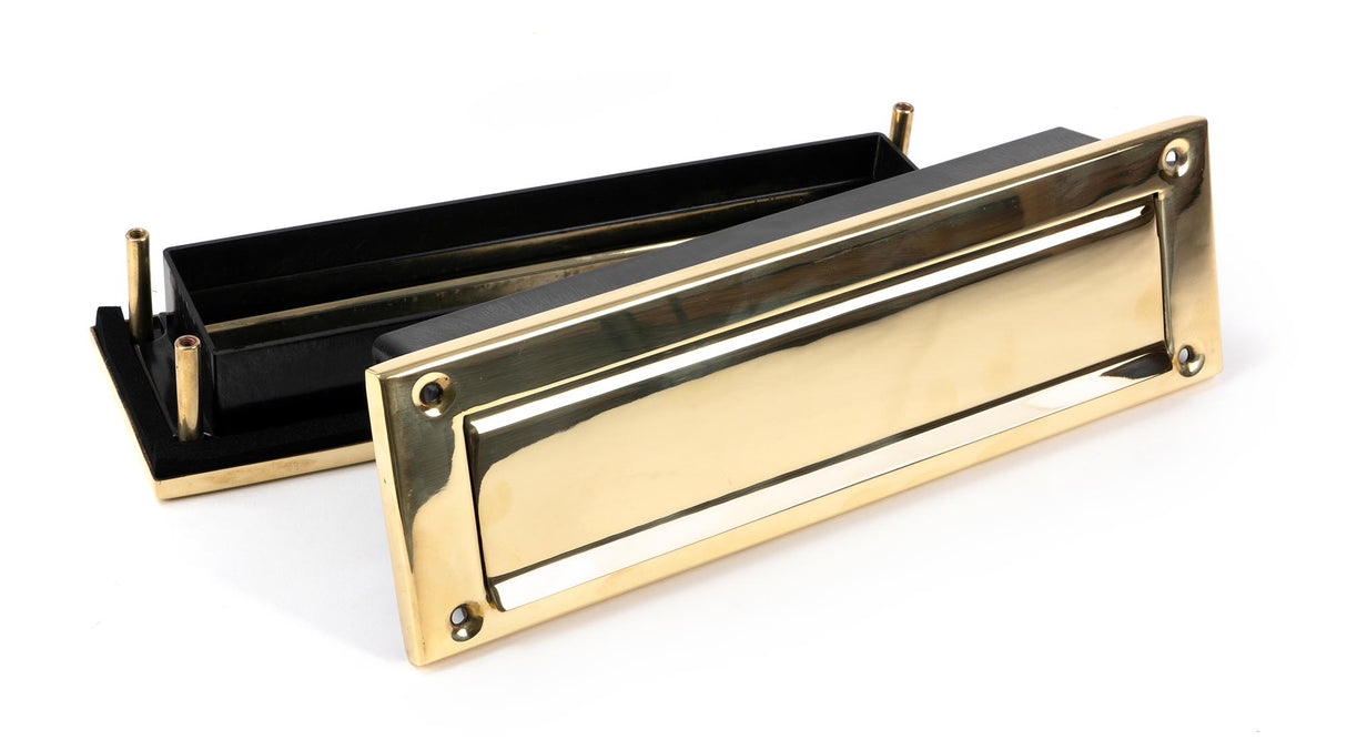 From The Anvil - Polished Brass Traditional Letterbox | Sku. 46549 | Trade Door Handles.