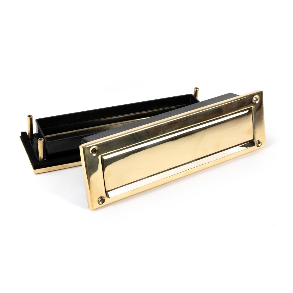 From The Anvil - Polished Brass Traditional Letterbox | Sku. 46549 | Trade Door Handles.