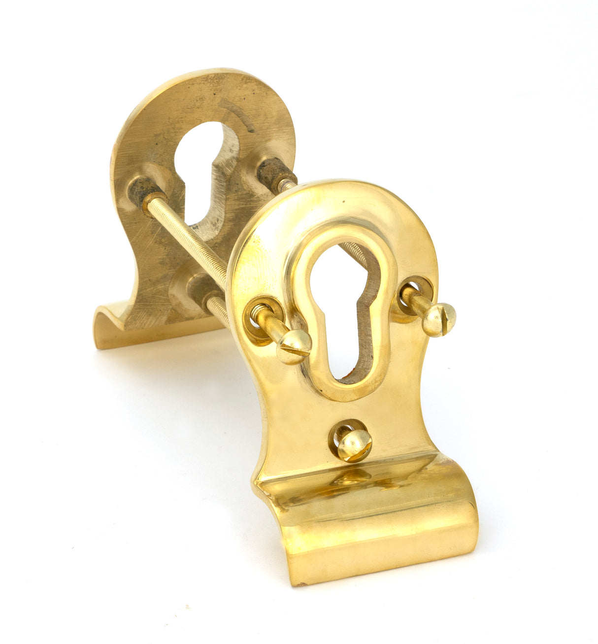 From The Anvil - Polished Brass 50mm Euro Door Pull (Back to Back fixings) | Sku. 46550 | Trade Door Handles.