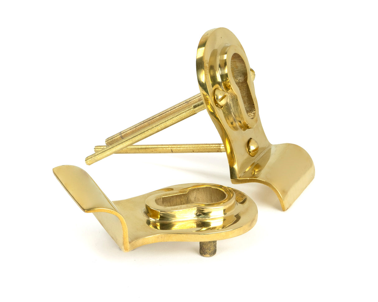 From The Anvil - Polished Brass 50mm Euro Door Pull (Back to Back fixings) | Sku. 46550 | Trade Door Handles.