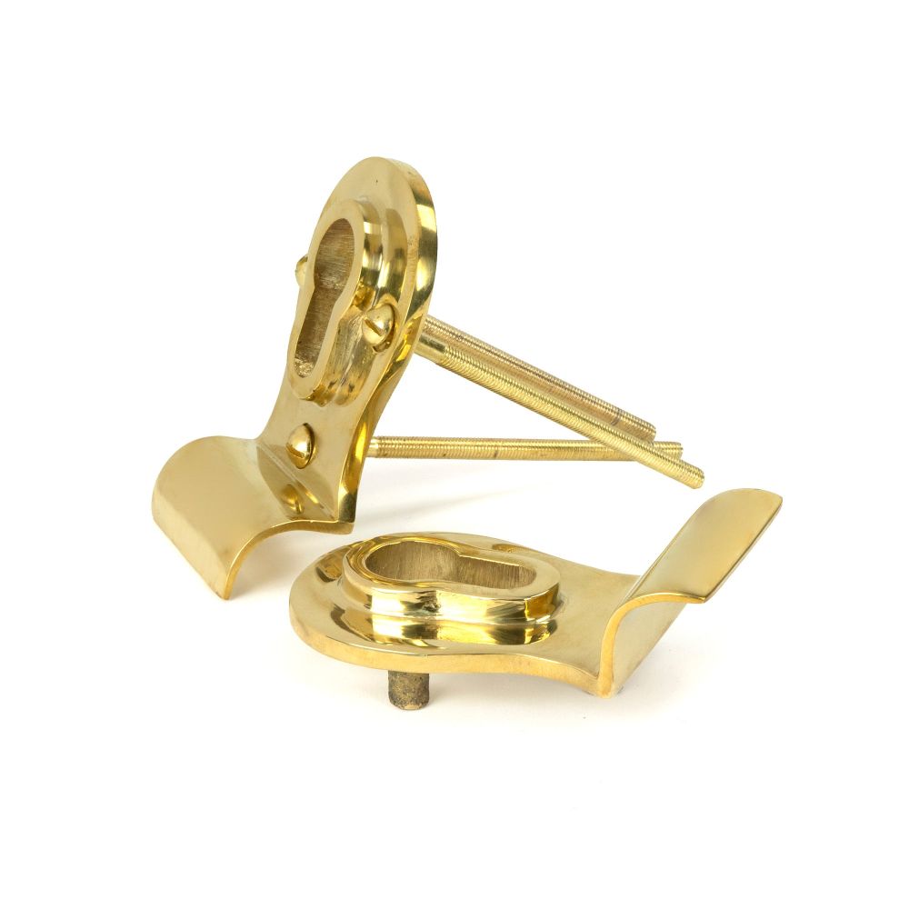 From The Anvil - Polished Brass 50mm Euro Door Pull (Back to Back fixings) | Sku. 46550 | Trade Door Handles.