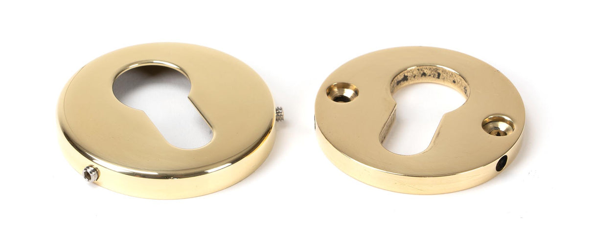 From The Anvil - Polished Brass 52mm Regency Concealed Escutcheon | Sku. 46551 | Trade Door Handles.