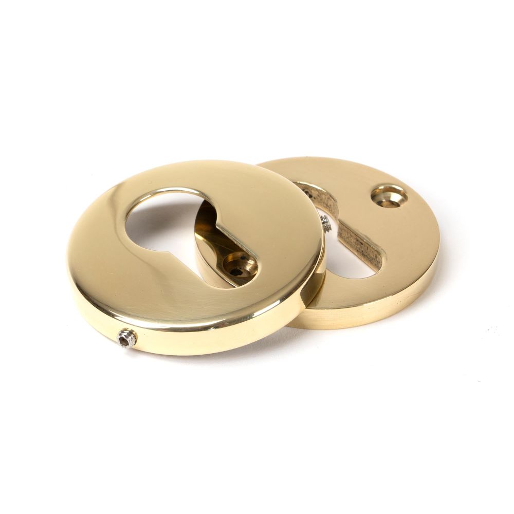 From The Anvil - Polished Brass 52mm Regency Concealed Escutcheon | Sku. 46551 | Trade Door Handles.