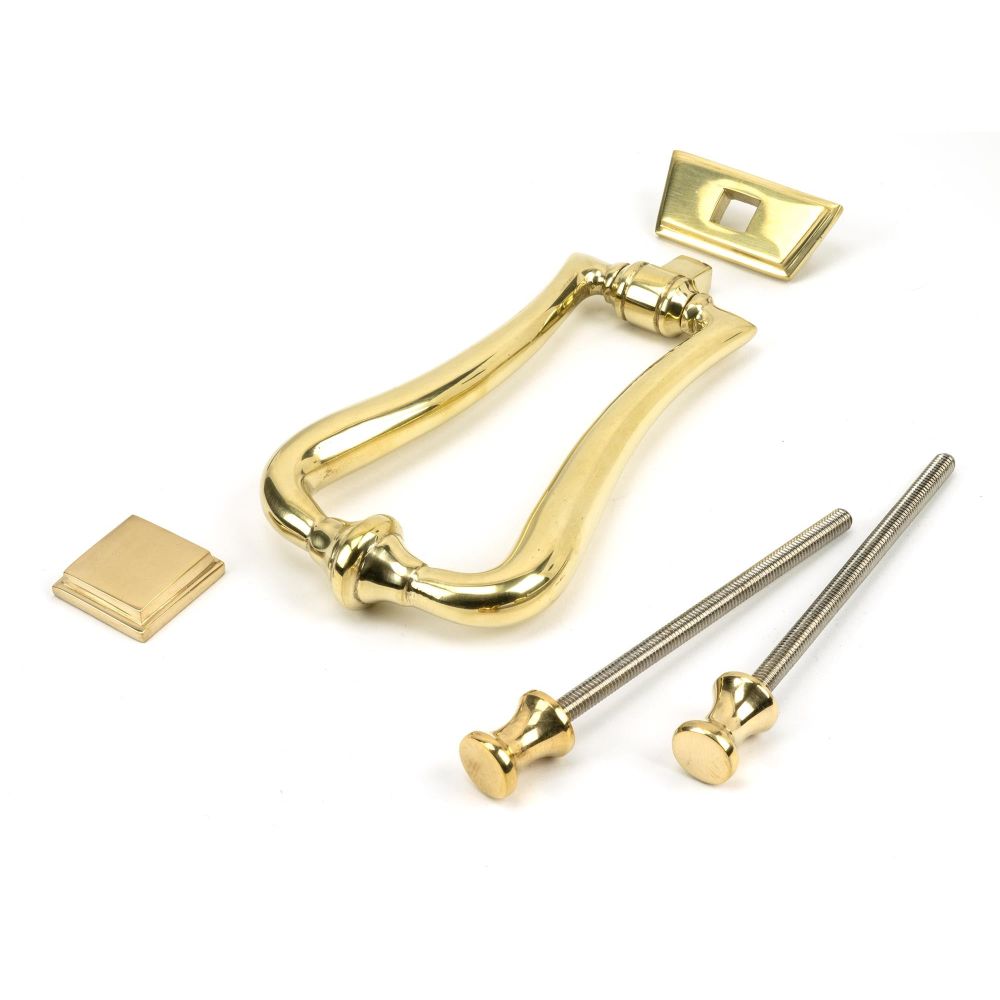 From The Anvil - Polished Brass Slimline Art Deco Door Knocker | Sku. 46552 | Trade Door Handles.