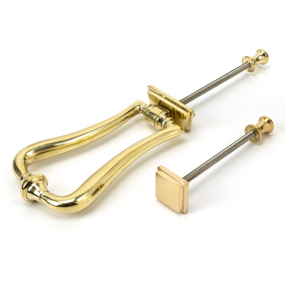 From The Anvil - Polished Brass Slimline Art Deco Door Knocker | Sku. 46552 | Trade Door Handles.