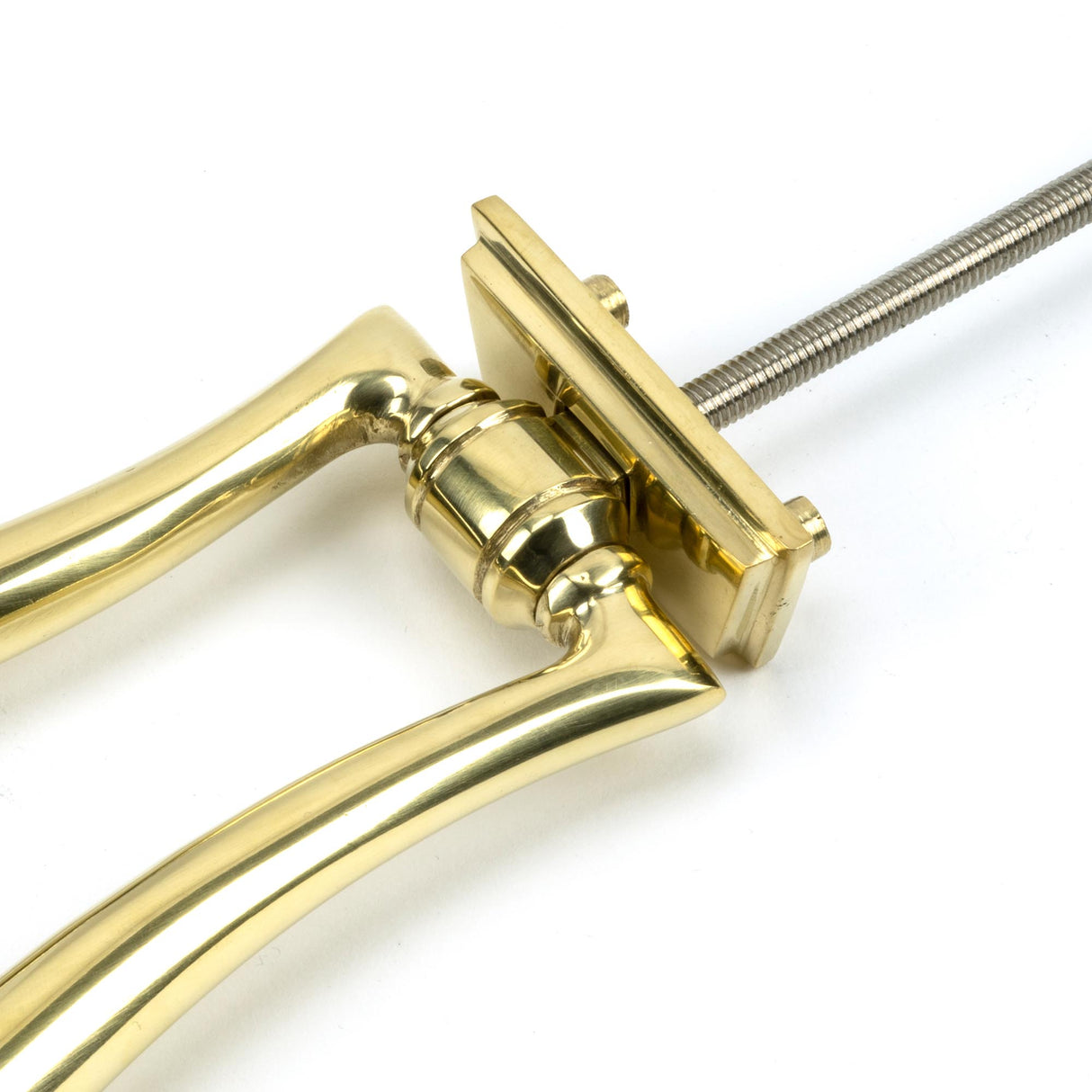 From The Anvil - Polished Brass Slimline Art Deco Door Knocker | Sku. 46552 | Trade Door Handles.