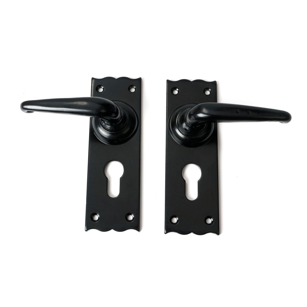 From The Anvil - Black Oak Lever Euro Lock Set | Sku. 46570 | Trade Door Handles.