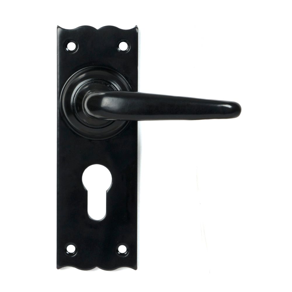 From The Anvil - Black Oak Lever Euro Lock Set | Sku. 46570 | Trade Door Handles.