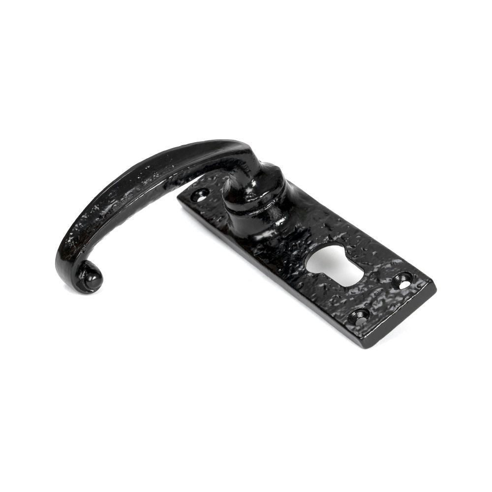 From The Anvil - Black Lever Euro Lock Set | Sku. 46573 | Trade Door Handles.