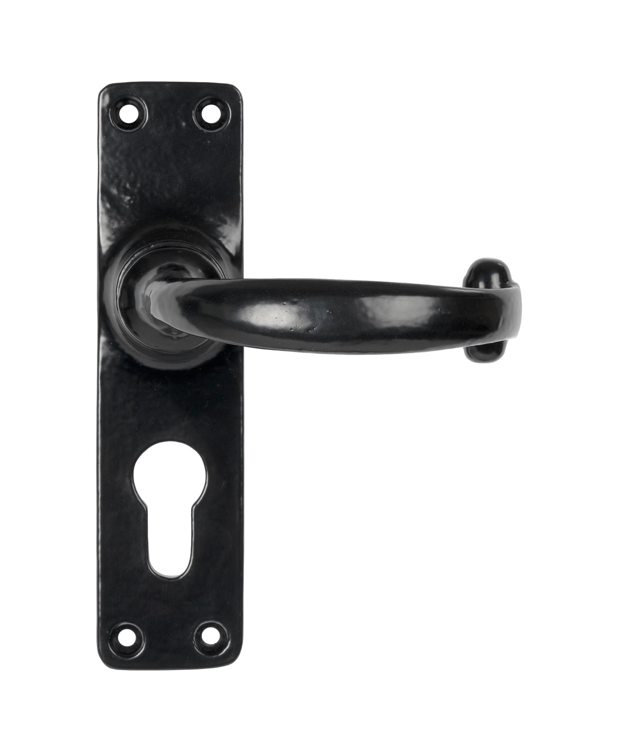 From The Anvil - Black MF Lever Euro Lock Set | Sku. 46576 | Trade Door Handles.