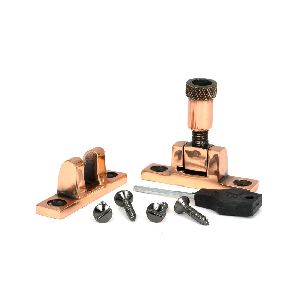 From The Anvil - Polished Bronze Brompton Brighton Fastener - Narrow (Square) | Sku. 46583 | Trade Door Handles.