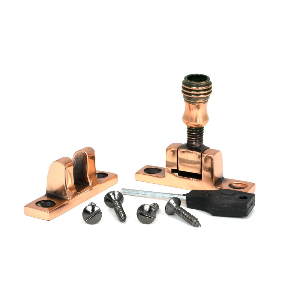 From The Anvil - Polished Bronze Prestbury Brighton Fastener - Narrow (Square) | Sku. 46584 | Trade Door Handles.