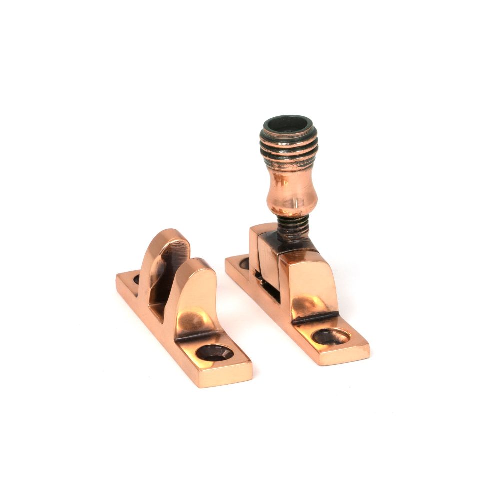 From The Anvil - Polished Bronze Prestbury Brighton Fastener - Narrow (Square) | Sku. 46584 | Trade Door Handles.