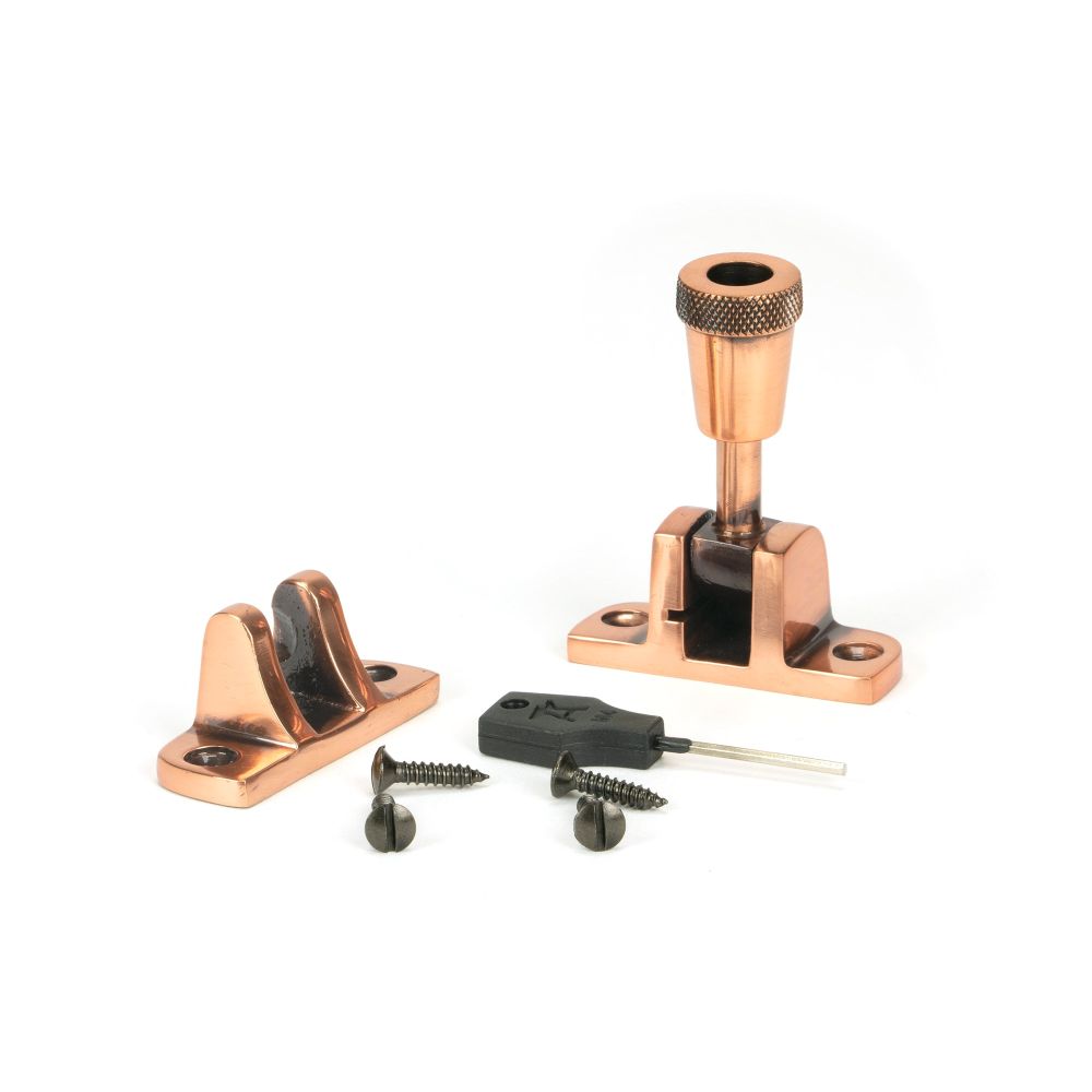 From The Anvil - Polished Bronze Brompton Brighton Fastener (Radiused) | Sku. 46587 | Trade Door Handles.